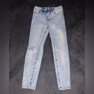 wild fable acid washed high rise skinny distressed women’s Jeans - button fly